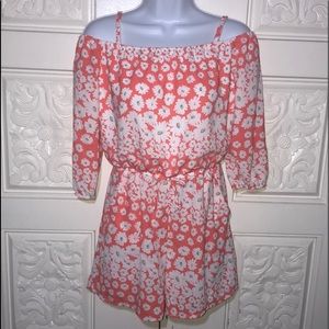 Big Girl’s Amy Byer Cold Shoulder Romper L